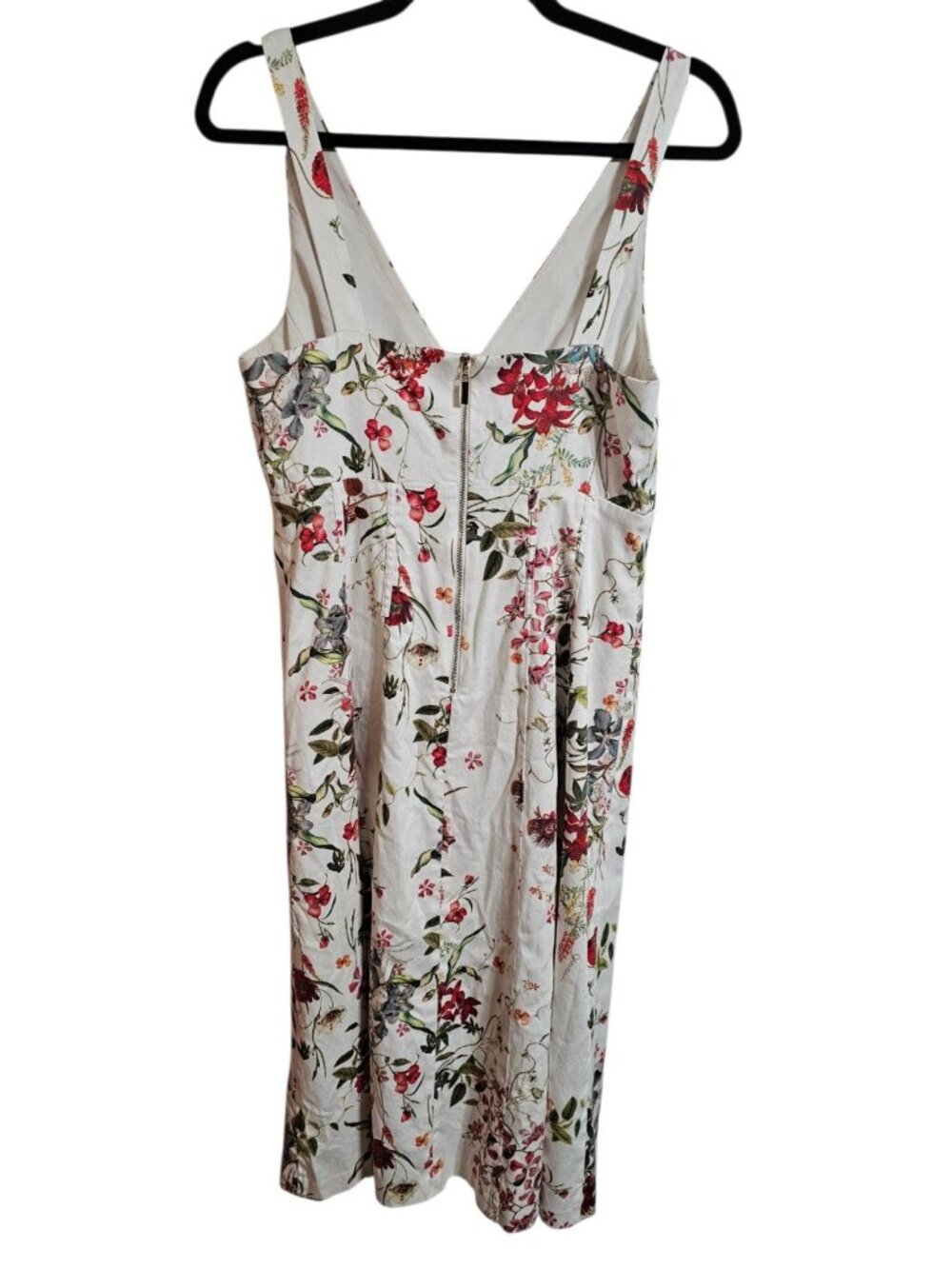 Antonio Melani Womens 8 Floral Cotton Midi Dress Botanical Statement Cottagecore - Picture 3 of 7
